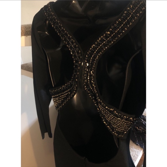 NWOT ASOS Design Petite BodyCon Embellished Open Back Dress - Picture 10 of 10